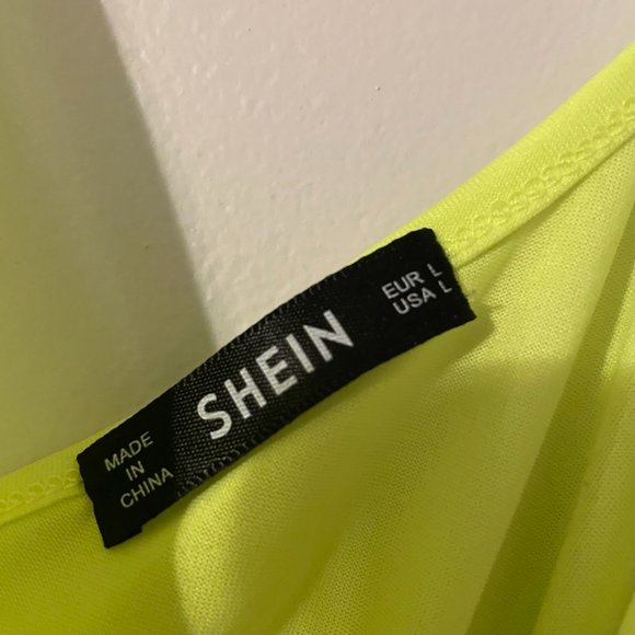 Shein Fluorescent Green/Yellow Tank top size L *182 - Picture 3 of 4